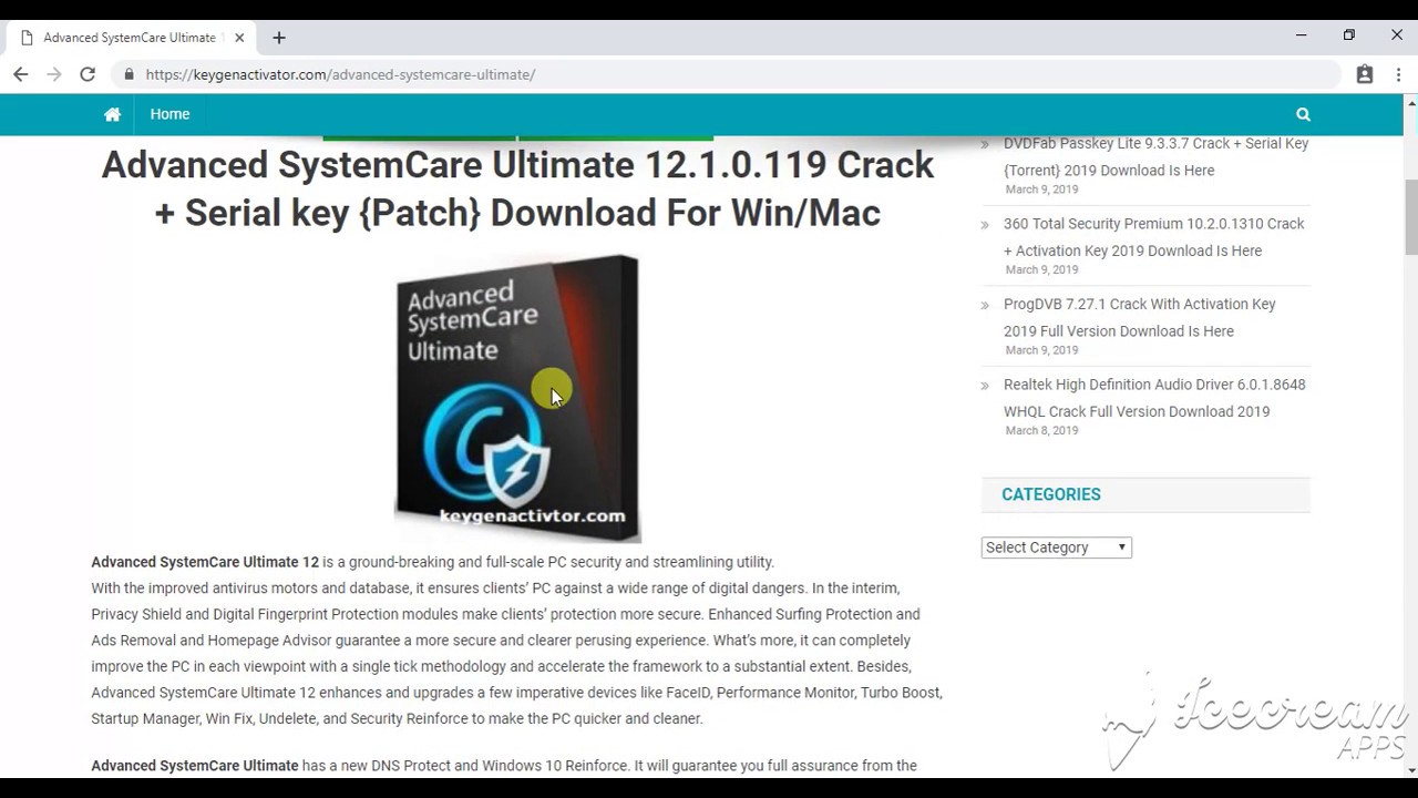 advanced systemcare ultimate key 12